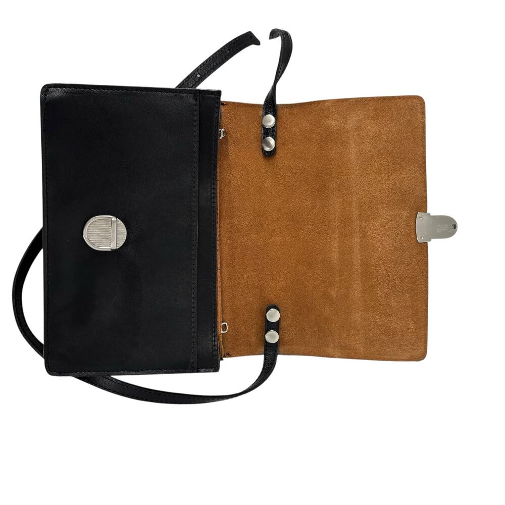 Patricia Nash Lanza Crossbody Organizer Black Leather - Picture 12 of 16